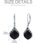 wholesale Sterling Silver Natural Gemstone Vintage Irish Celtic Teardrop Dangle Earrings-0-41
