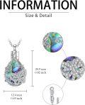 wholesale 925 Sterling Silver Abalone Shell Butterfly Urn Pendant Keepsake Memorial Jewelry with Funnel and Fill Kit-0-5