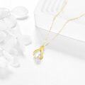 wholesale 14K Gold AAA Freshwater Pearl Infinity Pendant Necklace for Women - Elegant Mother's Day Gift-0-2