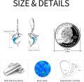 wholesale 925 Sterling Silver Shark Opal Leverback Earrings for Women-0-2