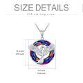 TOUPOP Sterling Silver Crystal Phoenix Pendant Necklace For Women-0-1