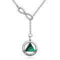 wholesale 925 Sterling Silver Infinity & Jade Stone Pendant Necklace - One Day at A Time Jewelry for Women's Addiction Recovery Gifts-0-54