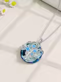 TOUPOP Sterling Silver Tanzanite Tree Of Life Birthstone Necklace-0-3