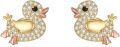 wholesale Gold 925 Sterling Silver Chick Cubic Zirconia Stud Earrings for Women -0-0