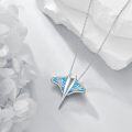 wholesale 925 Sterling Silver & Colorful Stone Stingray Pendant Necklace for Women, Cute Manta Ray Jewelry Gift-0-3