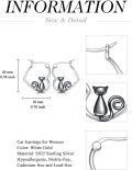 wholesale Frog/cat Hoop Earrings For Women S925 Sterling Silver Huggie Hoop Black Cat/frog Earrings Jewelry, Gifts For Women Daughter Girlfriend Anniversary Mothers Day -0-3