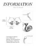 TOUPOP Sterling Silver Black Cat/Frog Hoop Earrings, Gifts for Women-0-3