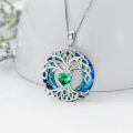 TOUPOP Sterling Silver No Gemstone Tree Of Life Birthstone Necklace-0-3