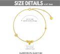 wholesale 14K Yellow Gold Bee & Daisy Flower Beaded Bracelet - Nickel-Free, Lead-Free, Hypoallergenic-0-3