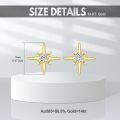 wholesale Gold 14k Solid Gold Moissanite 7mm Star Stud Earrings for Women-0-2