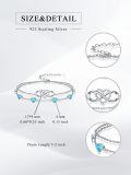 wholesale 925 Sterling Silver & 6 Heart Birthstone Crystal Infinity Love Bracelet - 12 Gemstone Colors-0-5