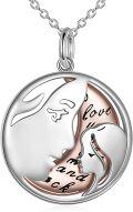 wholesale 925 Sterling Silver Rose Gold Moon Mother Daughter Necklace I Love You to the Moon and Back Elegant Matching Pendant Gift for Women-0-0