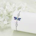 wholesale 925 Sterling Silver Blue Dragonfly Adjustable Bracelet for Women Girls - Cute Charm-0-2