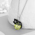 wholesale 14K Gold Pink Crystal Black Cat Pendant Necklace for Women Cats Lover-0-335