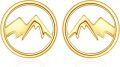 wholesale Gold Mountain Stud Earrings - Minimalist 14K Solid Gold  for Women & Girls-0-0