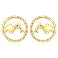 wholesale 14k Gold Mountain Circle Earrings Wholesale Pair-0-0