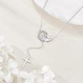 wholesale 925 Sterling Silver Crown of Thorns and Nails with Cross Lariat Necklace for Women-0-2