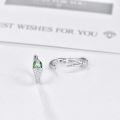 wholesale 925 Sterling Silver Snake Green Stone Hypoallergenic Hoop Earrings for Women and Girls-0-1