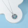 wholesale 925 Sterling Silver Butterfly Pendant Necklace With Abalone Shell Moonstone Detail-0-4
