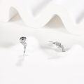wholesale 925 Sterling Silver Rose & Gun Stud Earrings - Punk Style Jewelry for Women-0-3