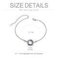 wholesale 925 Sterling Silver Infinity Circle Bracelet Wholesale With Rainbow Charm-0-23