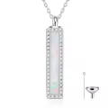 TOUPOP Silver Opal Bar Urn Necklace-0-0