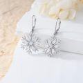 wholesale Flower Earrings For Women 925 Sterling Silver Lotus/cherry Blossoms/sunflower/snowflake/daisy/rose Earrings Floral Jewelry Christmas Gifts For Women -0-2