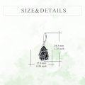 wholesale 925 Sterling Silver Black Tourmaline Crystal Healing Earrings for Women Spiritual Protection Jewelry-0-3