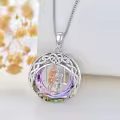 TOUPOP Sterling Silver Crystal 2 Sisters Necklace Gifts For Women-0-2