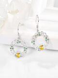 wholesale 925 Sterling Silver Birthstone Claddagh Celtic Knot Dangle Earrings for Women-0-1