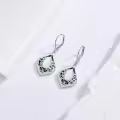 TOUPOP Sterling Silver Abalone Shell Filigree Teardrop Dangle Earrings-0-3
