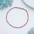 wholesale 925 Sterling Silver AAAA+ CZ Orange & White Tennis Bracelet-0-1