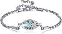 wholesale 925 Sterling Silver with Abalone Shell and Flower Design Bracelet for Women-sunflower