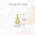wholesale 925 Sterling Silver Gold Plated Pineapple Fruit Charm Necklace for Women Gifts-0-5