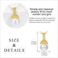 wholesale 14K Gold Freshwater Pearl Triquetra Trinity Knot Pendant Necklace-0-4