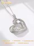 wholesale  S925 Sterling Silver Alexandrite Mom Necklace, 1CT Natural Birthstone Pendant for Women, Heart Jewelry Gift for Mother, Mother-in-Law, Birthday, Mothers Day, Anniversary-0-3