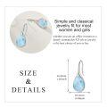 wholesale 925 Sterling Silver Turquoise Teardrop Threader Earrings for Women - Long Dangle Pierced Jewelry-0-16