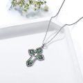 wholesale Sterling Silver Cross Pendant w Jade Red Agate Lapis Turquoise for Women-0-6