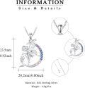 wholesale 925 Sterling Silver Moon Fairy with Crystal Accents Pendant Necklace-0-5