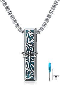 wholesale 925 Sterling Silver Turquoise Dragonfly & Butterfly Cremation Pendant Necklace-Dragonfly-Custom-Dragonfly