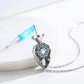 wholesale 925 Sterling Silver Moonstone & Opal Teardrop Cremation Keepsake Jewelry Pendant Necklace for Ashes-0-1