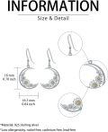 wholesale Daisy Earrings For Women 925 Sterling Silver Daisy Drop Dangle Earrings With Moon Flower Jewelry Birthday Chrismas Gifts For Women Daughter Friends Sister -0-1