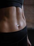 wholesale 925 Sterling Silver Moonstone Belly Button Ring 14G 8mm Navel Ring-0-5