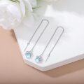 wholesale 925 Sterling Silver Moonstone Dragonfly Turtle Hummingbird Paws Long Drop Earrings-0-3