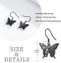 wholesale 925 Sterling Silver & Red Opal Butterfly Dangle Earrings 12mm Hypoallergenic Gift-0-3