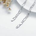 wholesale Sterling Silver Sterling Silver Diamond Cut Figaro Chain Necklace Gold Silver Plated 16 24 Italy-0-3