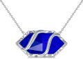 wholesale Sterling Silver Gemstone Hexagon Pendant Necklace-0-0