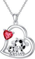 wholesale Sterling Silver Stone Cute Animal Pendant Necklace for Couples Sister Daughter Mother Birthday Gift-0-48