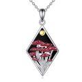 wholesale 925 Sterling Silver Enchanted Mushroom Forest Pendant Necklace-0-0