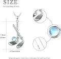 wholesale 925 Sterling Silver Moonstone Crossed Golf Clubs Pendant Necklace for Women-0-5